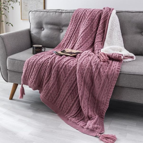 blankets 130x160cm pink air conditioning knitted thread blanket for sofa winter warm lamb plush double layer thick yarn dyed wool
blankets 130x160cm pink air conditioning knitted thread blanket for sofa winter warm lamb plush double layer thick yarn dyed wool