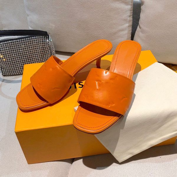 women's designer heel height 5.5cm sandals printing leather fashion metal buckle parties flip flop luxury classic shoes with box, Black
women's designer heel height 5.5cm sandals printing leather fashion metal buckle parties flip flop luxury classic shoes with box, Black