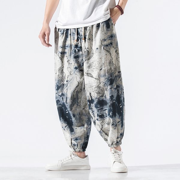 cotton linen retro spring and summer chinese style nine points loose large size casual pants, Black
cotton linen retro spring and summer chinese style nine points loose large size casual pants, Black