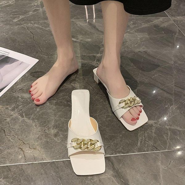 slippers shoes woman's slides med fashion rivet 2021 luxury metal decoration pu hoof heels casual slipers w, Black
slippers shoes woman's slides med fashion rivet 2021 luxury metal decoration pu hoof heels casual slipers w, Black