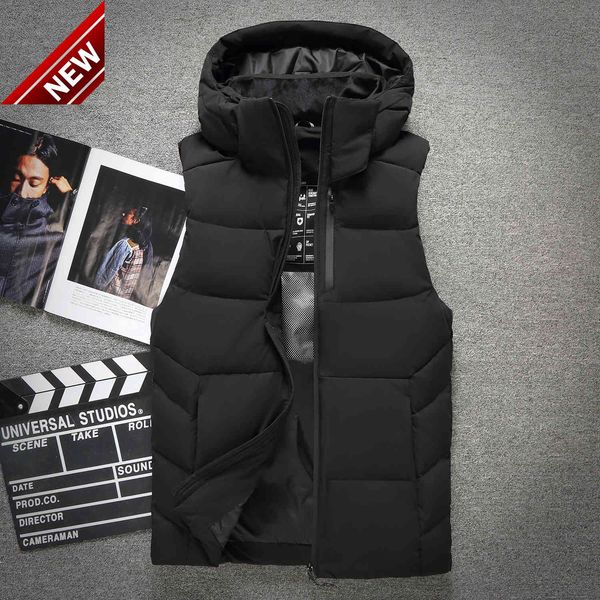 thickened warm waistcoat autumn and winter down jacket fashion mens 90%white duck, Black
thickened warm waistcoat autumn and winter down jacket fashion mens 90%white duck, Black