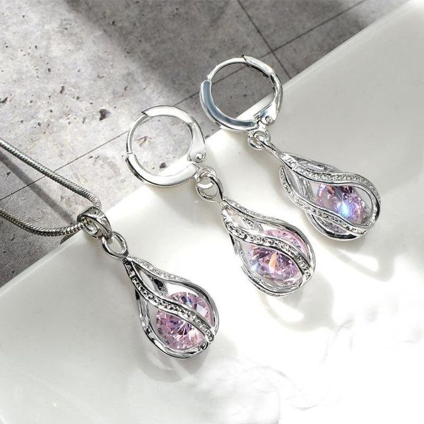 earrings & necklace fashion silver color zircon cubic zirconia jewelry set elegant crystal girl wedding
earrings & necklace fashion silver color zircon cubic zirconia jewelry set elegant crystal girl wedding