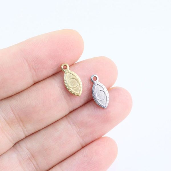 charms 10pcs 10*6mm wholesell stainless steel fadeless18k gold eye pendant diy necklace earrings bracelets unfading 2 colors, Bronze;silver
charms 10pcs 10*6mm wholesell stainless steel fadeless18k gold eye pendant diy necklace earrings bracelets unfading 2 colors, Bronze;silver