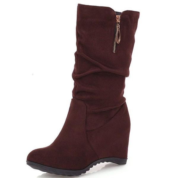 boots winter women wedge mid calf shoes black fashion suede leather round toe ladies ilro
boots winter women wedge mid calf shoes black fashion suede leather round toe ladies ilro