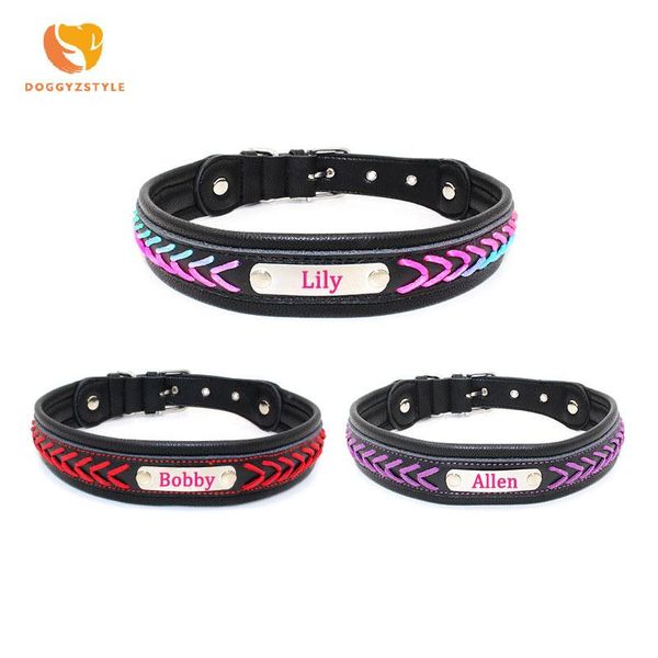 genuine leather dog collar personalized engraved pet id nameplate puppy collars padded customized for small medium large cat & leashes
genuine leather dog collar personalized engraved pet id nameplate puppy collars padded customized for small medium large cat & leashes