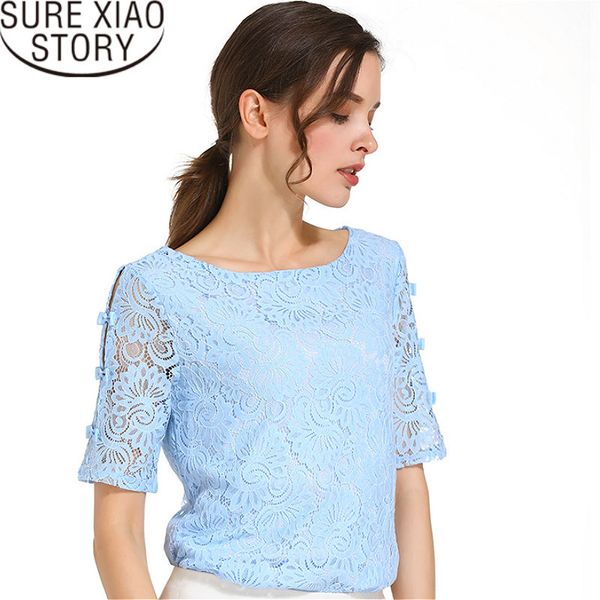 fashion blouses summer short sleeve hollow lace blouse women shirt female blusas 0361 40 210415, White
fashion blouses summer short sleeve hollow lace blouse women shirt female blusas 0361 40 210415, White