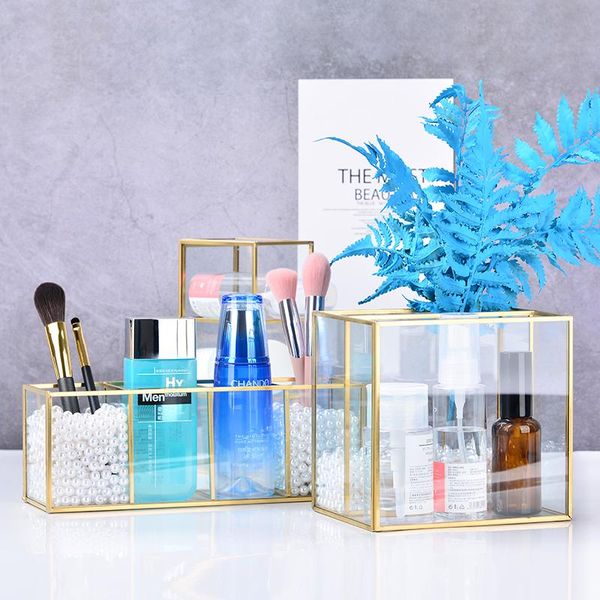 brass glass cosmetic storage box desksorting simple jewelry household products boxes & bins
brass glass cosmetic storage box desksorting simple jewelry household products boxes & bins