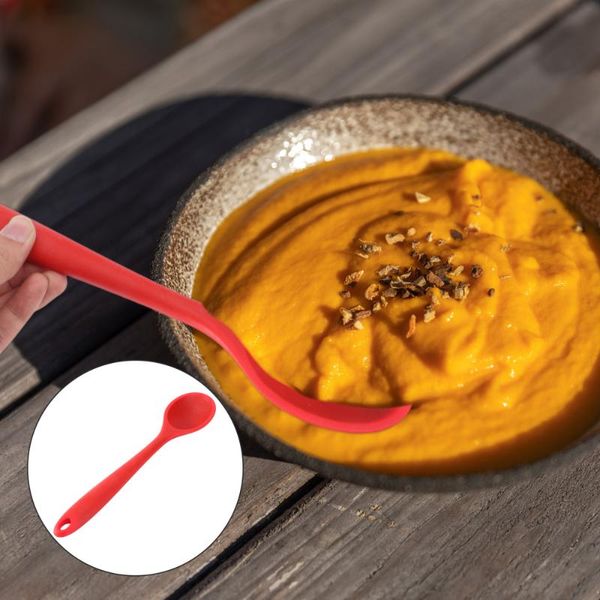 spoons 2pcs silicon spoon long handle serving scoop kitchen utensil creative flatware tableware for home restaurant (random color)
spoons 2pcs silicon spoon long handle serving scoop kitchen utensil creative flatware tableware for home restaurant (random color)