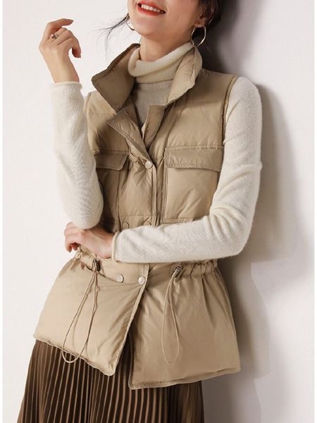 vests down vt for women to wear out 2021 winter stand collar loose down et waistcoat fashion coat trend, Black;white
vests down vt for women to wear out 2021 winter stand collar loose down et waistcoat fashion coat trend, Black;white