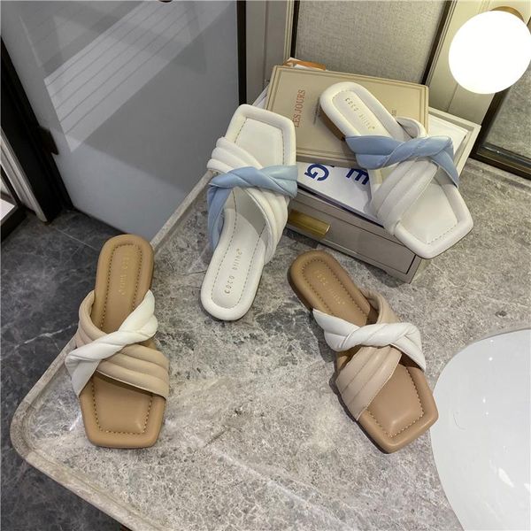 slippers women open toe weave slides flats solid color slip on shoes woman sandals outdoor bowtie, Black
slippers women open toe weave slides flats solid color slip on shoes woman sandals outdoor bowtie, Black