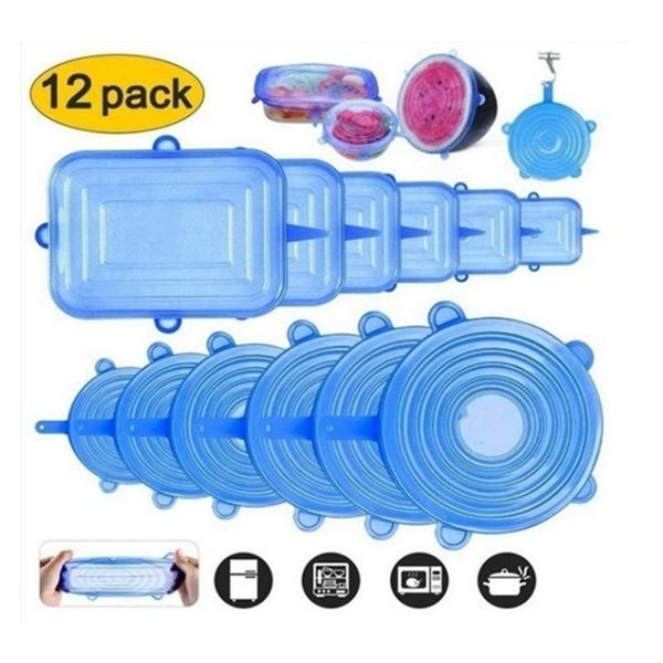12pcs universal cover silicone stretch lids fruit storge reusable lightweight kitchen bowls container home tool storage & organization
12pcs universal cover silicone stretch lids fruit storge reusable lightweight kitchen bowls container home tool storage & organization