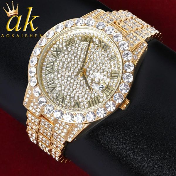 wristwatches watch gold color quartz clock luxury big rhinestone business waterproof wrist watches hip hop jewelry, Slivery;brown
wristwatches watch gold color quartz clock luxury big rhinestone business waterproof wrist watches hip hop jewelry, Slivery;brown