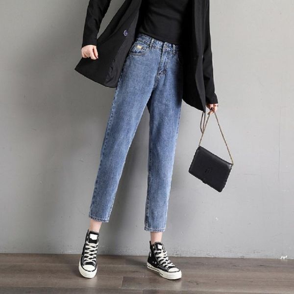 women's jeans spring autumn fashion women loose thin high waist students pants nine points lady plus size blue sport clothes
women's jeans spring autumn fashion women loose thin high waist students pants nine points lady plus size blue sport clothes