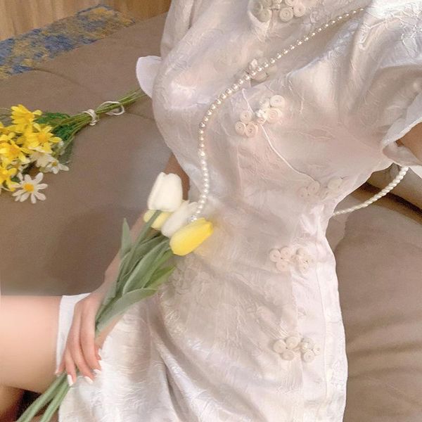 ethnic clothing chinese style qipao dress 2021 summer short sleeve mini skirts stand collar embroidery oriental dresses cheongsam fashi, Red
ethnic clothing chinese style qipao dress 2021 summer short sleeve mini skirts stand collar embroidery oriental dresses cheongsam fashi, Red