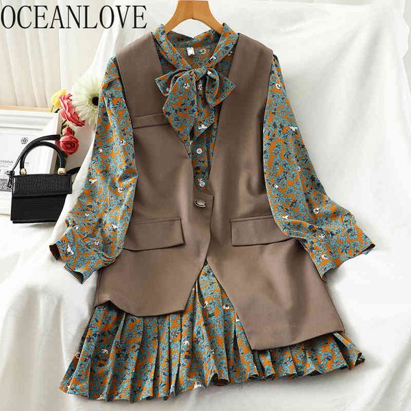 ins autumn floral dress+solid vests korean two piece set women elegant office lady vintage ropa de mujer 19085 210415, White
ins autumn floral dress+solid vests korean two piece set women elegant office lady vintage ropa de mujer 19085 210415, White