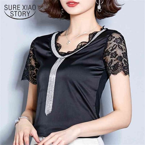 plus size summer women blouses v neck black lace chiffon short sleeve shirts s and 4715 50 210506, White
plus size summer women blouses v neck black lace chiffon short sleeve shirts s and 4715 50 210506, White