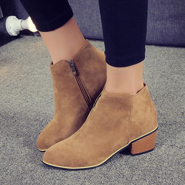 boots 2021 autumn winter women suede female side zipper vintage fashion ankle zapatos de mujer botas588, Black
boots 2021 autumn winter women suede female side zipper vintage fashion ankle zapatos de mujer botas588, Black