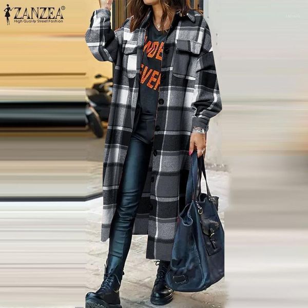 women's jackets women's femme clothing pocket thin work coats outwear women long sleeved jacket oversized plaid printed button bag, Black;brown
women's jackets women's femme clothing pocket thin work coats outwear women long sleeved jacket oversized plaid printed button bag, Black;brown