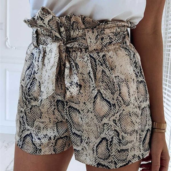 women's shorts summer animal snake print high waist women casual loose short biker mujer beach party clubwear, White;black
women's shorts summer animal snake print high waist women casual loose short biker mujer beach party clubwear, White;black
