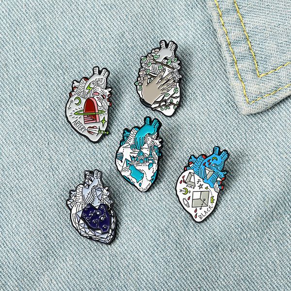 body organ heart modeling cowboy brooches alloy enamel hydrogen balloon badge accessories moon leaves collar bags pins ornaments wholesale, Gray
body organ heart modeling cowboy brooches alloy enamel hydrogen balloon badge accessories moon leaves collar bags pins ornaments wholesale, Gray