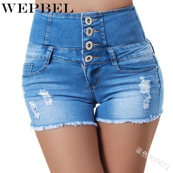 women's jeans wepbel women denim shorts solid high waist ripped hole casual spring button hem ladies, Blue
women's jeans wepbel women denim shorts solid high waist ripped hole casual spring button hem ladies, Blue