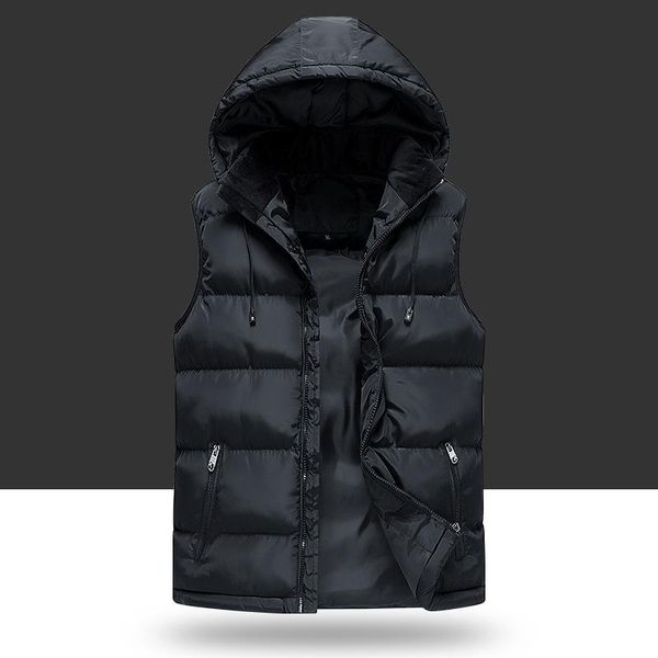 men's vests arrvial autumn and winter down cotton vest coat thickened warm korean fashion zipper slim handsome hooded waistcoat, Black;white
men's vests arrvial autumn and winter down cotton vest coat thickened warm korean fashion zipper slim handsome hooded waistcoat, Black;white