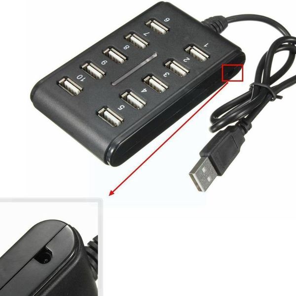 hubs high speed 480 mbps usb 2.0 hub 10 ports multi personal computer portable splitter for pc lapd2w4
hubs high speed 480 mbps usb 2.0 hub 10 ports multi personal computer portable splitter for pc lapd2w4