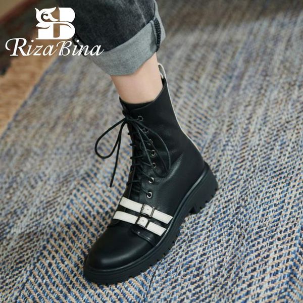 boots rizabina size 33-40 real leather women ankle shoes mixed color buckle punk style cool winter fashion ladies footwear, Black
boots rizabina size 33-40 real leather women ankle shoes mixed color buckle punk style cool winter fashion ladies footwear, Black
