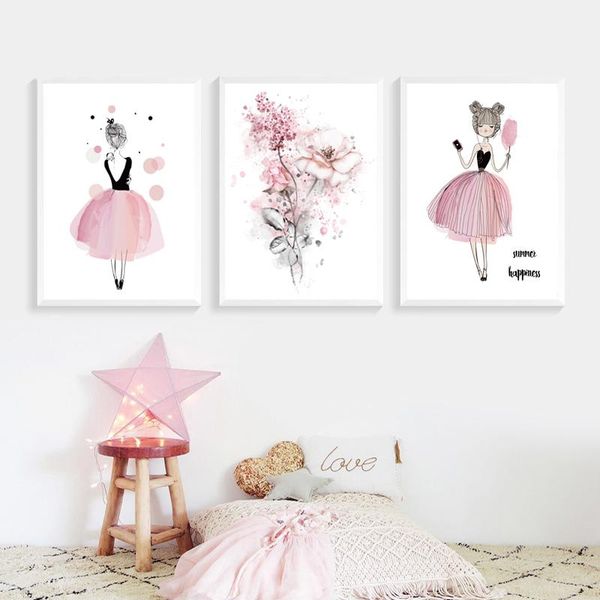 paintings watercolor pink princess canvas flowers wall art poster birthday gifts nordic pictures for girls kids room home decor
paintings watercolor pink princess canvas flowers wall art poster birthday gifts nordic pictures for girls kids room home decor