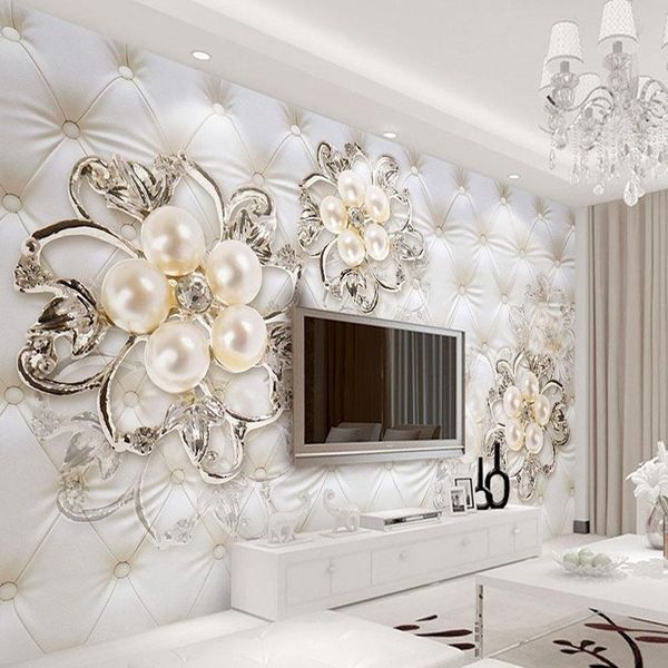 wallpapers custom mural wallpaper 3d european style soft package diamond pearl flower tv backdrop wall painting living room decor
wallpapers custom mural wallpaper 3d european style soft package diamond pearl flower tv backdrop wall painting living room decor
