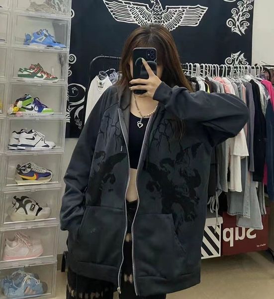 new zipper hooded sweater women diamond cardigan rhinestone spider web loose jacket korean goth harajuku coats women 2021, Black;brown
new zipper hooded sweater women diamond cardigan rhinestone spider web loose jacket korean goth harajuku coats women 2021, Black;brown