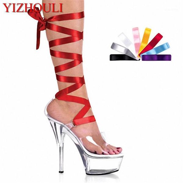 15cm ultra high heels shoes crystal ribbon platform sandals 6 inch heel interchangable laces. includes colour ribbons1, Black
15cm ultra high heels shoes crystal ribbon platform sandals 6 inch heel interchangable laces. includes colour ribbons1, Black