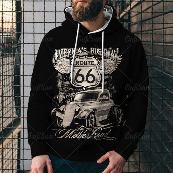 men's hoodies & sweatshirts spring autumn oversized loose clothes vintage fashion america route 66 letters printed hoody clothing, Black
men's hoodies & sweatshirts spring autumn oversized loose clothes vintage fashion america route 66 letters printed hoody clothing, Black