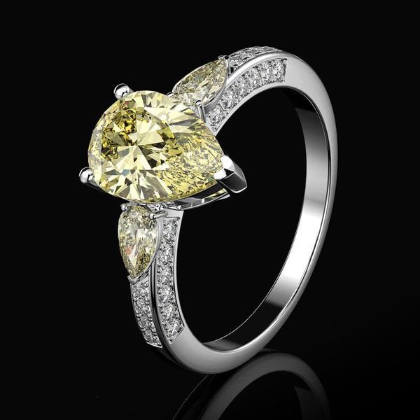 cluster rings cmajor sterling silver synthetic diamond jewelry temperament elegant yellow water drop shape 9*10mm classic ring for women, Golden;silver
cluster rings cmajor sterling silver synthetic diamond jewelry temperament elegant yellow water drop shape 9*10mm classic ring for women, Golden;silver