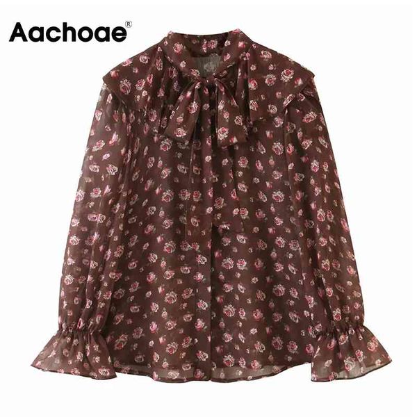 aachoae retro floral print blouse women bow tie collar chic ruffle blouses flare long sleeve elegant shirt tunic 210413, White
aachoae retro floral print blouse women bow tie collar chic ruffle blouses flare long sleeve elegant shirt tunic 210413, White