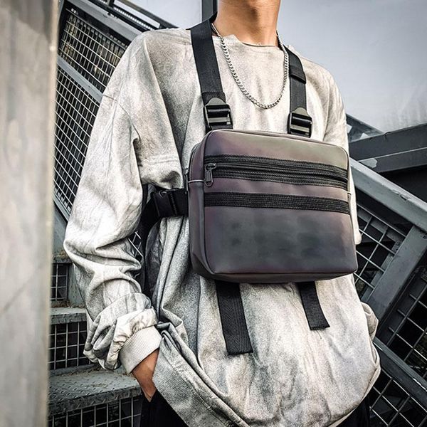 high rainbow reflective cool chest bag treet trend multifunctional vest style men women colorful design outdoor bags
high rainbow reflective cool chest bag treet trend multifunctional vest style men women colorful design outdoor bags