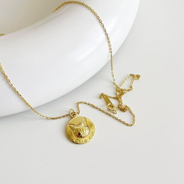 chains amaiyllis 925 sterling silver light luxury letter cat head coin necklace personality clavicle chain jewelry
chains amaiyllis 925 sterling silver light luxury letter cat head coin necklace personality clavicle chain jewelry