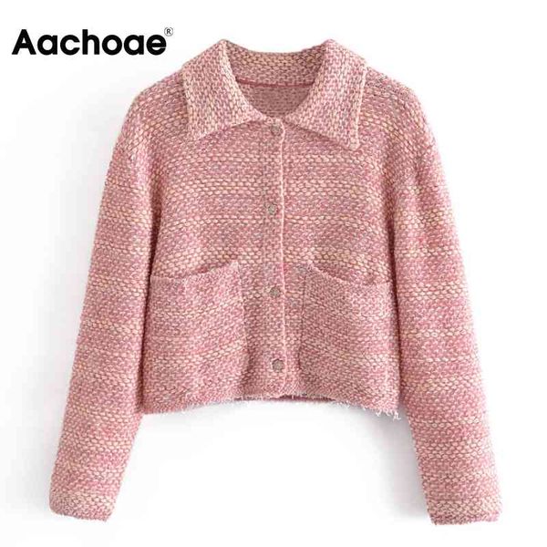 aachoae women vintage single breasted turn-down collar jacket female plaid tweed pockets long sleeve fashion outwear 210413, Black;brown
aachoae women vintage single breasted turn-down collar jacket female plaid tweed pockets long sleeve fashion outwear 210413, Black;brown