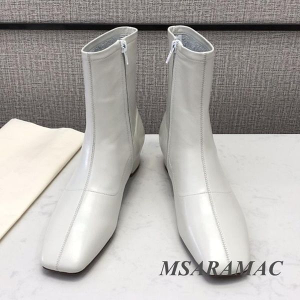 boots classic white office ladies low heel work leather square toe slimming ankle winter elegant dress shoes, Black
boots classic white office ladies low heel work leather square toe slimming ankle winter elegant dress shoes, Black