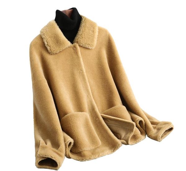 women's fur & faux real coat female jacket 2021 autumn winter women sheep shearling korean wool coats my, Black
women's fur & faux real coat female jacket 2021 autumn winter women sheep shearling korean wool coats my, Black