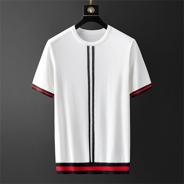 minglu summer mens t-shirts luxury round collar short sleeve kintted casual male t-shirts fashion slim fit man t-shirts 3xl 210329, White;black
minglu summer mens t-shirts luxury round collar short sleeve kintted casual male t-shirts fashion slim fit man t-shirts 3xl 210329, White;black