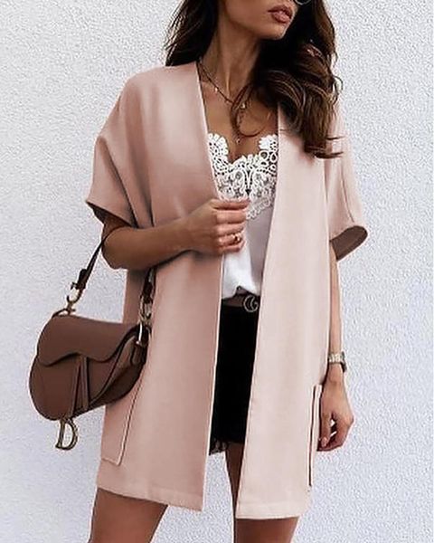 women's vests 2021 european and american pink short-sleeved casual cardigan jacket coat autumn, Black;white
women's vests 2021 european and american pink short-sleeved casual cardigan jacket coat autumn, Black;white