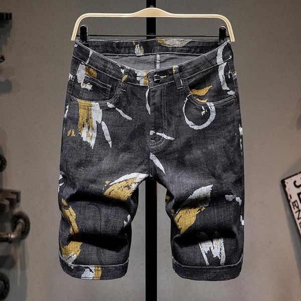 summer men's jeans shorts fashion print design straight slim washed vintage male denim pants knee length high quality, White;black
summer men's jeans shorts fashion print design straight slim washed vintage male denim pants knee length high quality, White;black
