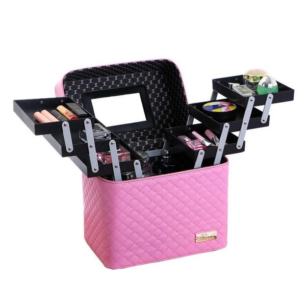 luxury cosmetic makeup case with mirror large capacity storage suitcases women multi-layer toiletry organizer profession handbag bags & case
luxury cosmetic makeup case with mirror large capacity storage suitcases women multi-layer toiletry organizer profession handbag bags & case