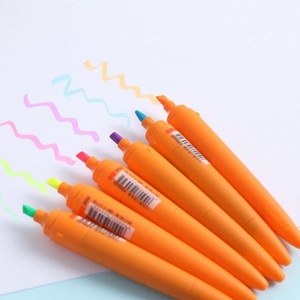 highlighters 6pcs/lot cute carrot highlighter pen markers drawing painting for student school office supplies fluorescent stationery gift, Black;red
highlighters 6pcs/lot cute carrot highlighter pen markers drawing painting for student school office supplies fluorescent stationery gift, Black;red