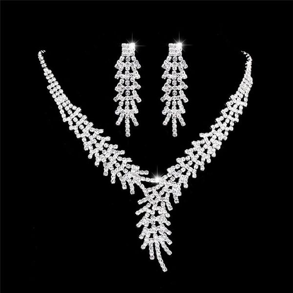 earrings & necklace luxury female white crystal wedding jewelry set cute silver color dangle for women simple bride geometry chain
earrings & necklace luxury female white crystal wedding jewelry set cute silver color dangle for women simple bride geometry chain