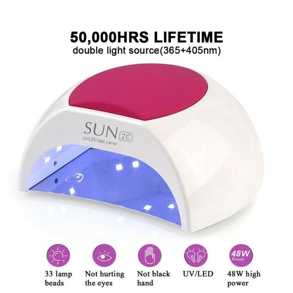 nail dryers sun 2c 48w uv led lamp curing gel polish dryer lcd display 30s/60s/90s timer auto sensing pedicure manicure
nail dryers sun 2c 48w uv led lamp curing gel polish dryer lcd display 30s/60s/90s timer auto sensing pedicure manicure
