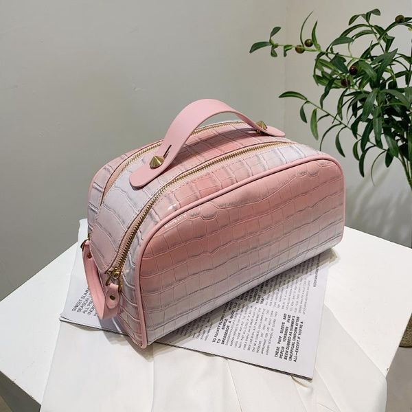 cosmetic bags & cases est pink bag double zipper pouch gradient women makeup set trendy stone pattern toiletry luxury storage
cosmetic bags & cases est pink bag double zipper pouch gradient women makeup set trendy stone pattern toiletry luxury storage