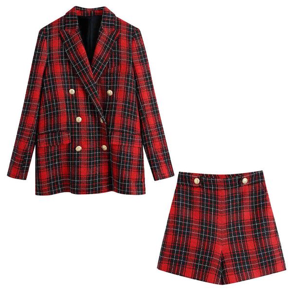 women 2 piece set checked casual fashion blazer & high-waist shorts pants woman suits two-piece set outfits 210420, White
women 2 piece set checked casual fashion blazer & high-waist shorts pants woman suits two-piece set outfits 210420, White