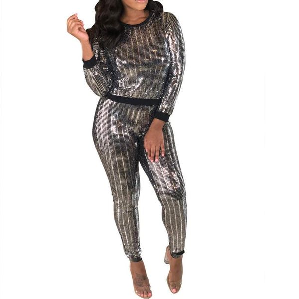 two piece dress women casual sequins set long sleeve crop + pants women's suit fashion, White
two piece dress women casual sequins set long sleeve crop + pants women's suit fashion, White